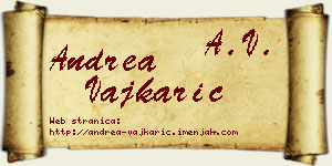 Andrea Vajkarić vizit kartica